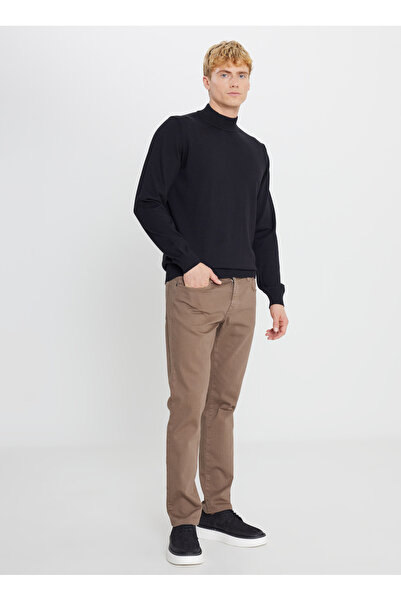 ALTINYILDIZ CLASSICS Half Turtleneck Standard Black Men's Sweater Ace043261438_Syh