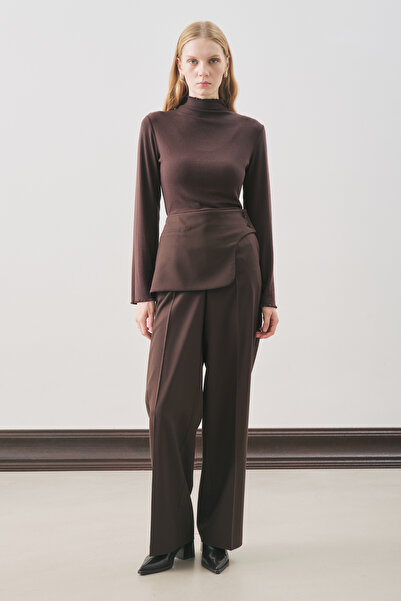 Manuka Classic Cut Fabric Pants Bitter Brown