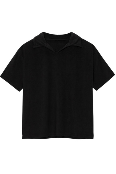 COCOPELLI Men's T-Shirt Set of 5 Oversized Polo Neck Basic Soft Textured T-Shirts Brown-Black-Khaki-Beige-Anthracite