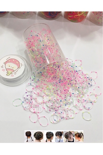 NEW HİLL 300 Pieces of Elastic, Non-Breakable, Quality Knitting and Binding Rubber - in a Box