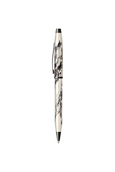Cross Wanderlust Everest BT Metal ballpoint pen, twist mechanism, cream/glossy black