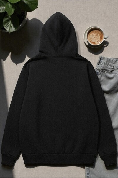 uyguntarz Unisex Red Mon Cheri Printed Hooded Sweatshirt