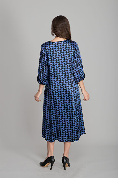 GUMANIZE Women's Plus Size Patterned Midi Dress