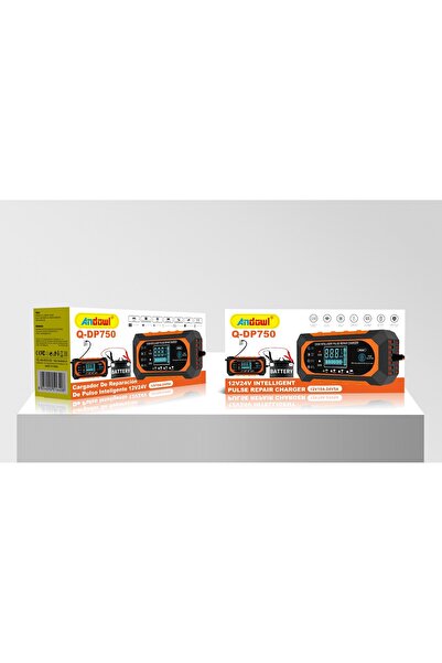 Andowl شاحن البطارية 12 فولت/24 فولت