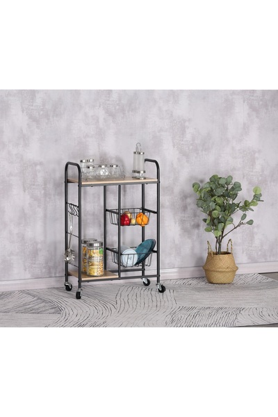 UnicSpot Tor multifunctional stool, black, 57x30x85 cm