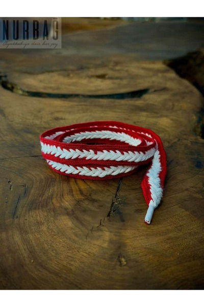 NURBAĞ DOKUMA Red White Hair Braid 100 cm Tie