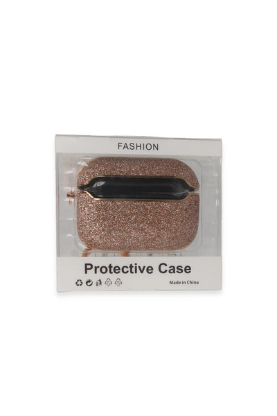 AL - KAR TİCARET AirPods Pro 2 (2Nd Generation) Spell Glitter Case - Rose Gold