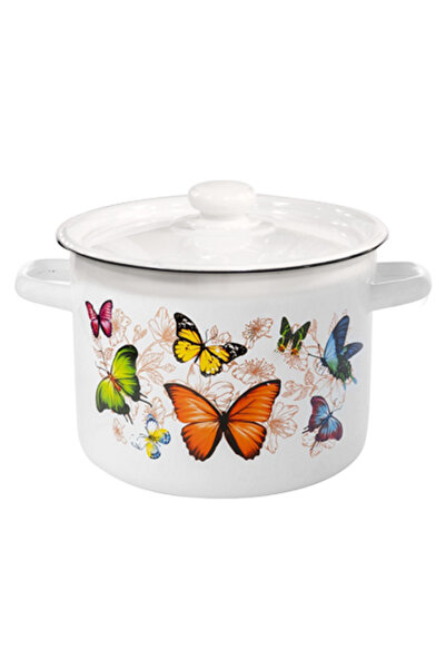 Raki Enameled pot PEPERUDA, with lid 7L, carbon steel