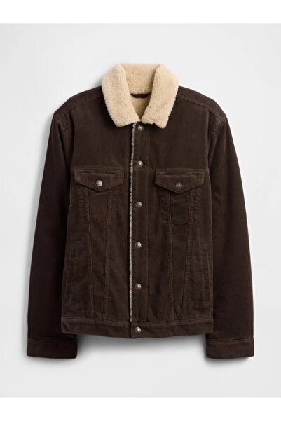 GAP Sherpa-Lined Icon Velvet Jacket Men's Velvet Jacket Sharpa