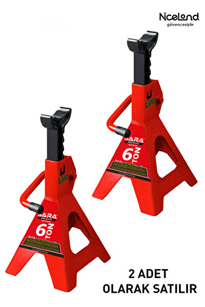 SARA 6 Ton 4 Ayaklı Kriko Standı Araba Araç Sehpası 1 ÇİFT