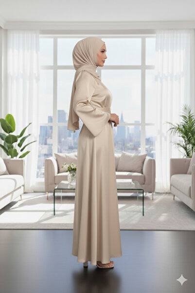 STYLE NİŞANTAŞI Diba Cross Satin Evening Dress