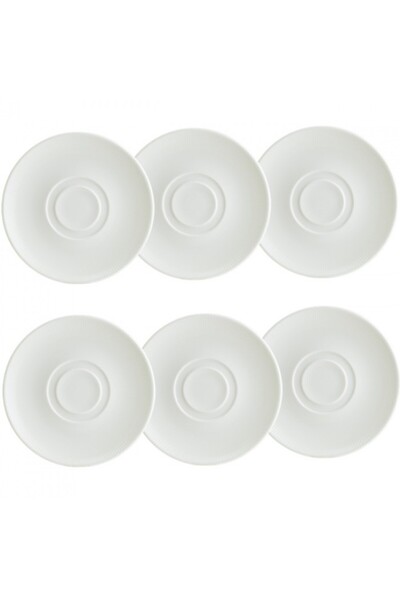 Bonna Set 6 farfurii suport portelan Iris White 19cm