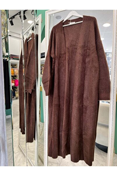 MRM MERAM BUTİK Adn Angora Hirka - Aci Brown - Standard (Size 42-46 Compatible)