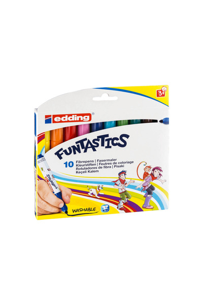 Funtastic إيدينج فانتاستيكس قلم ذو رأس سميك قابل للغسل، 10 قطع