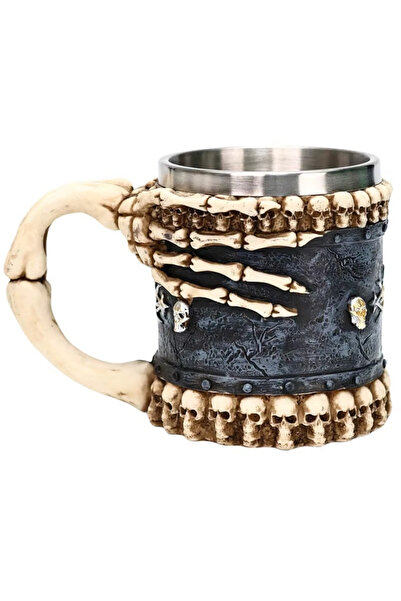 Partenya Premium Paslanmaz Çelik İç Hazneli İskelet Görünümlü Bira Kupası – İ...