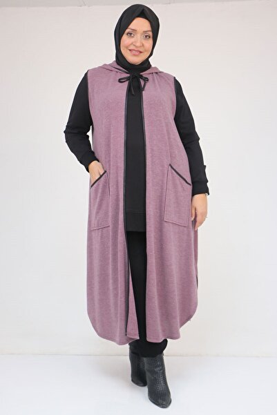 Eslina 54014 Large Size Waterport Piped Mir Vest - Dusty Rose