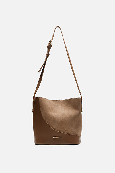 AKSWSUAR Süet Omuz Çantası