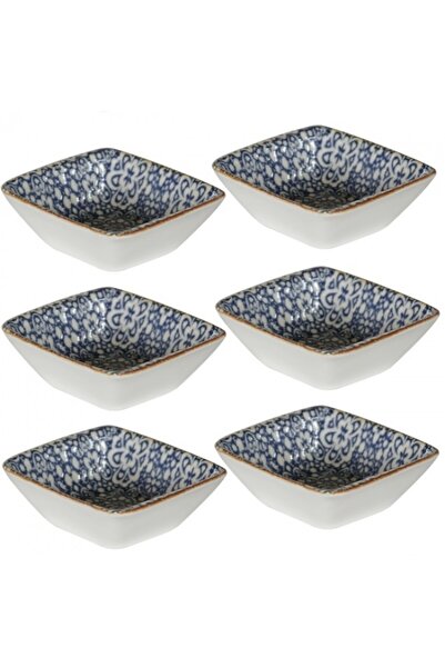 Bonna Σετ 6 τετράγωνων πορσελάνινων μπολ Alhambra 8x8,5εκ.