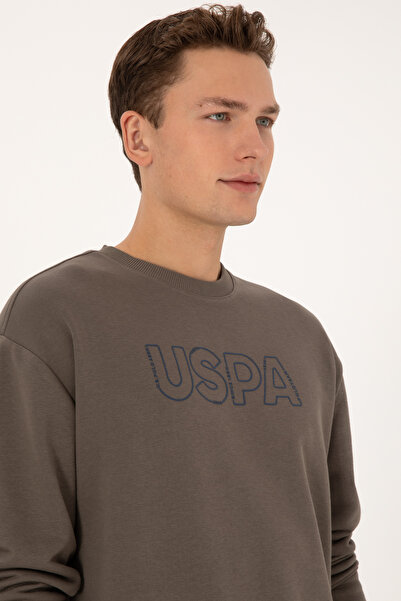 U.S. Polo Assn. Men's Comfort Crew Neck Mink Sweatshirt 2240053