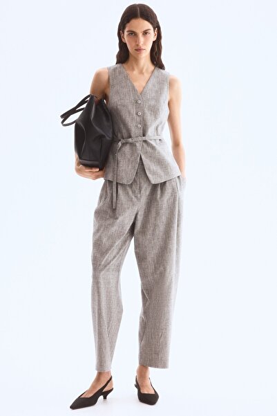 H&M Keten Karışımlı Şık Pantolon
