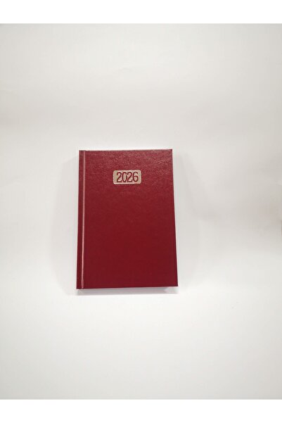 SİM 2026 Günlük Ajanda – 14x20 cm Orta Boy, Bordo Cilt Bezli Sert Kapaklı