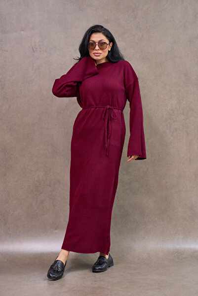 KÜÇÜĞÜM BUTİK Burgundy Knitwear Dress