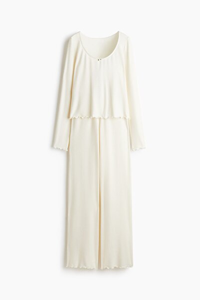 H&M Tüylü Jarse Pijama Takımı