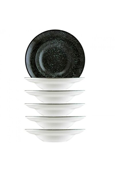 Bonna Set 6 farfurii adanci gourmet Cosmos Black 27cm 400ml din portelan