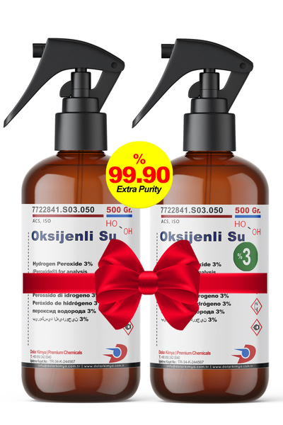 Oksijenli Su %3 Sprey Başlıklı | 1 Kg (2x0.50 Kg Hidrojen Per Oksit)