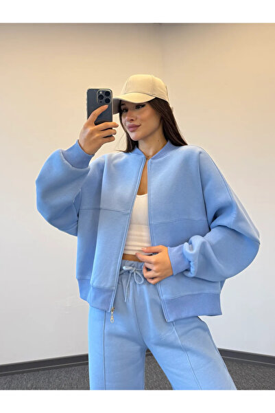 modabetce Women's Cardigan Bottom Tracksuit Set