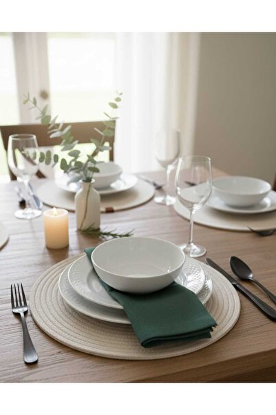 MTG JÜT TASARIM Yuvarlak Model Düz Jüt Supla / Amerikan Servis