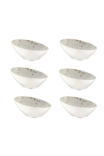 Bonna Set of 6 slanted bowls Grain porcelain 8cm 60ml