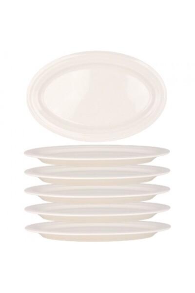 Bonna Set 6 farfurii ovale 22cm Halo din portelan