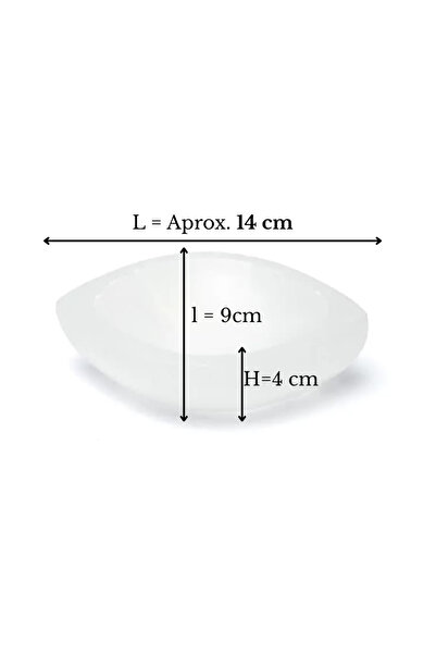 OEM Eye-shaped selenite bowl, 13-14 cm, energy purification, crystal recharge, decoration
