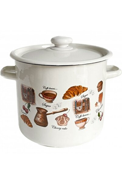 Raki Cafe de Cherie enamel pot, with lid 7L, carbon steel