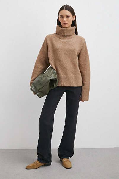 Never more High Waist Pipe Leg Jean Black