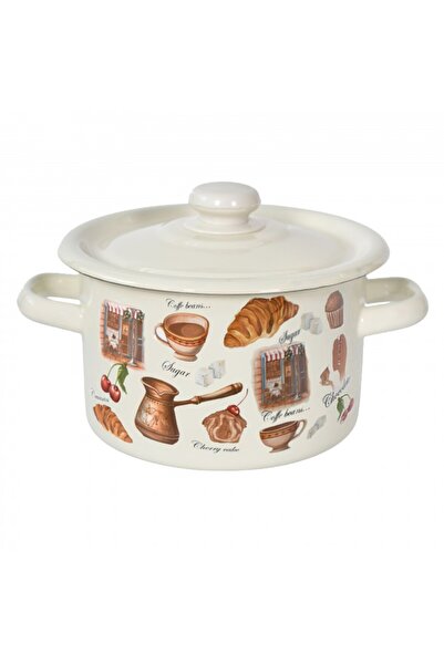 Raki Enamel pot CAFÉ DE CHERIE 2 liters, carbon steel