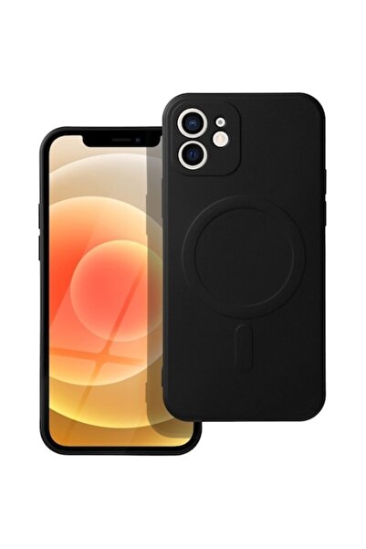 Velo Husă de protecție MagSafe pentru Apple iPhone 12, silicon premium, rezistentă la impact, Y3443, neagră