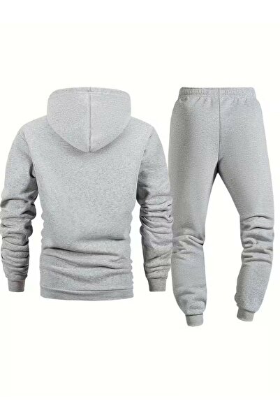 ship master Men's Thick Fleece Hoodie & Sweatpants Set'New York' Printed |   Comfortable Pajama Set