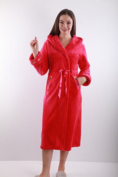 Wild Love 100% Bamboo Embroidered Hooded Robes – Soft, Warm, and Elegant Home Wear