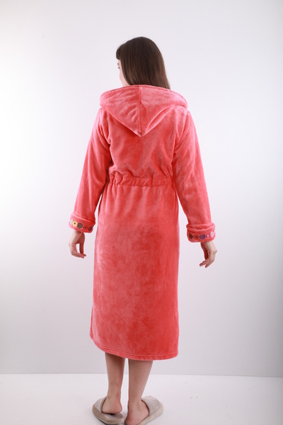 Wild Love Παλτό με κουκούλα με κέντημα από 100% μπαμπού – Μαλακά, ζεστά και κομψά ρούχα για το σπίτι