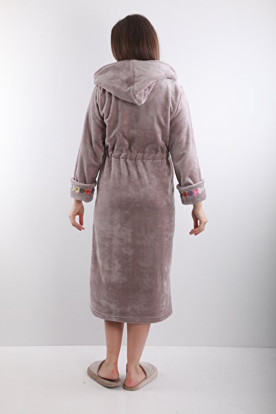 Wild Love Παλτό με κουκούλα με κέντημα από 100% μπαμπού – Μαλακά, ζεστά και κομψά ρούχα για το σπίτι