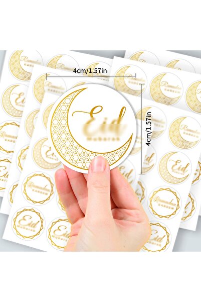 Generic A set of 5 pages, Moon shaped stickers, Ramadan Eid al Fitr decorative stickers