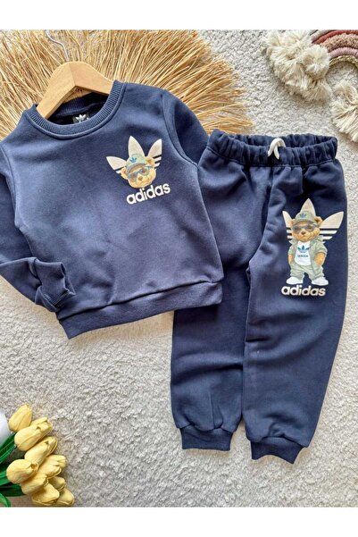 Karan Kids Boy's Backpack Printed Navy Blue Bottom-Top Set