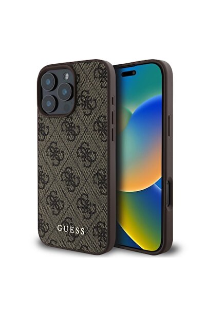 Guess Carcasă pentru iPhone 16 Pro Max - Aspect elegant P3110, Maro intens