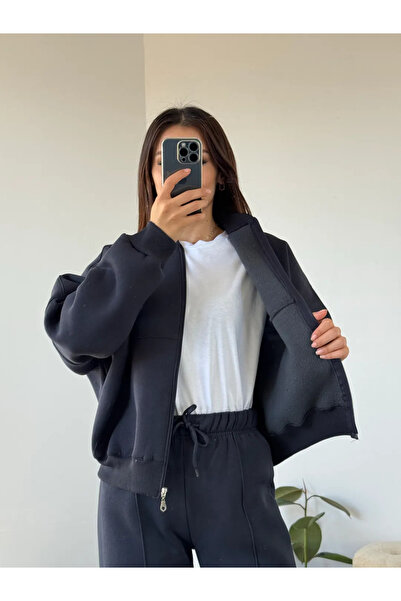 modabetce Women's Cardigan Bottom Tracksuit Set