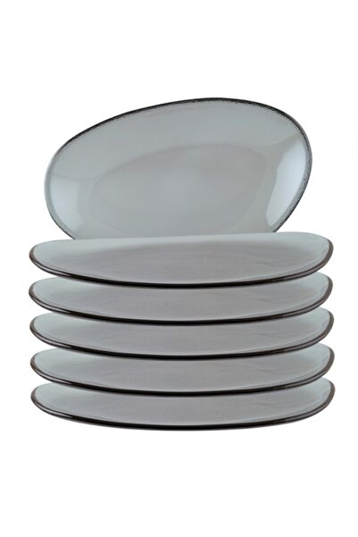 Bonna Set of 6 oval plates Vago Class 21cm glass