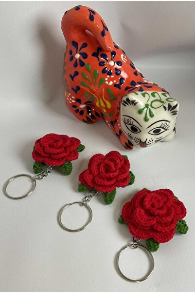 RZ Amigurumi Handmade Design Flower Knitted Keychain & Bag Accessory (5 Pcs)