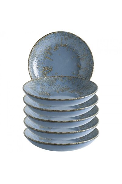 Bonna Set 6 farfurii adanci Snell Sky din portelan 23cm 1000ml