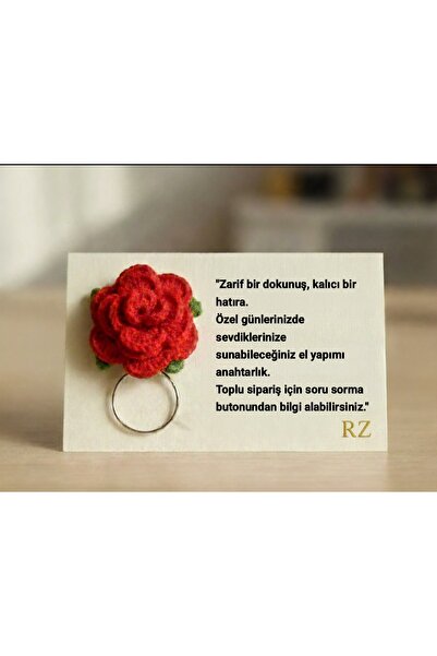 RZ Amigurumi Handmade Design Flower Knitted Keychain & Bag Accessory (5 Pcs)